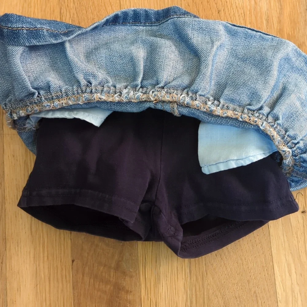 3/$20🌟 Children's Place Denim Skirt & Shorts Embroidered Heart Emoji Patches 2T